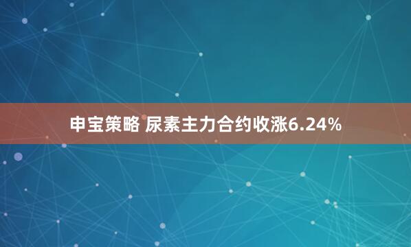 申宝策略 尿素主力合约收涨6.24%